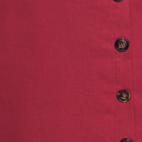 Terrance sunset berry red button front midi dress - Picture 2 of 2